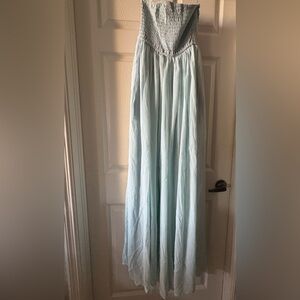 Jumpsuit strapless with wide legs Mint Green Sz S
